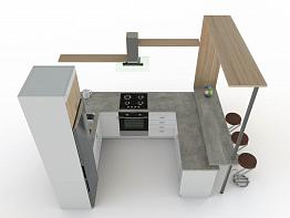 Кухня с барной стойкой Ной-1 BMS