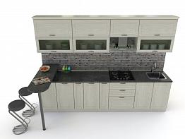 Кухня с барной стойкой Джоли 2 BMS