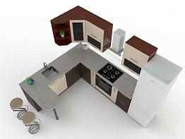 Кухня со стойкой Даниэль 2 BMS