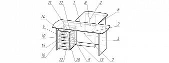 Стол руководителя Нью-Йорк 3 BMS