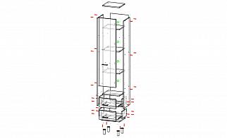 Пенал для ванной Жако 3 BMS