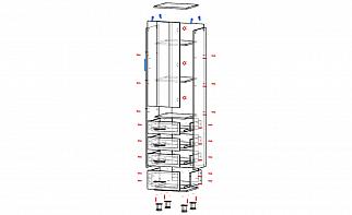 Пенал в ванную Миоко 9 BMS