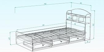 Кровать с 3 ящиками Кассиопея 20 BMS