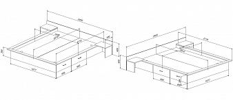 Кровать с полками Солл 32 BMS