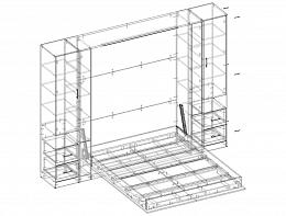 Шкаф-кровать с диваном Марта 13 BMS