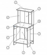 Компьютерный стол Лестер-4 BMS