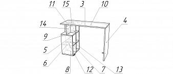 Стол письменный Ученик 3 BMS