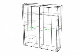 Шкаф распашной Марго 4D BMS