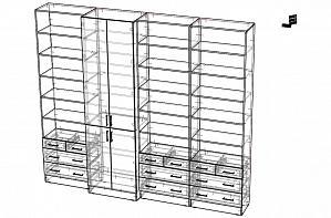 Шкаф книжный Маркус-8.1 BMS