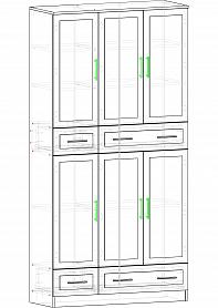 Книжный шкаф Эгисф 44 BMS