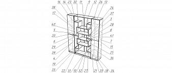Шкаф-стеллаж Шелби-20 BMS