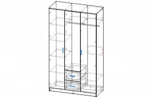 Шкаф 3D-1 глянец BMS