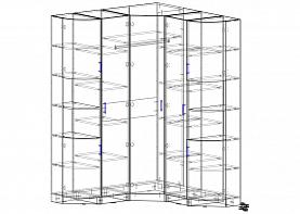 Шкаф угловой Меркурий 1.15 BMS