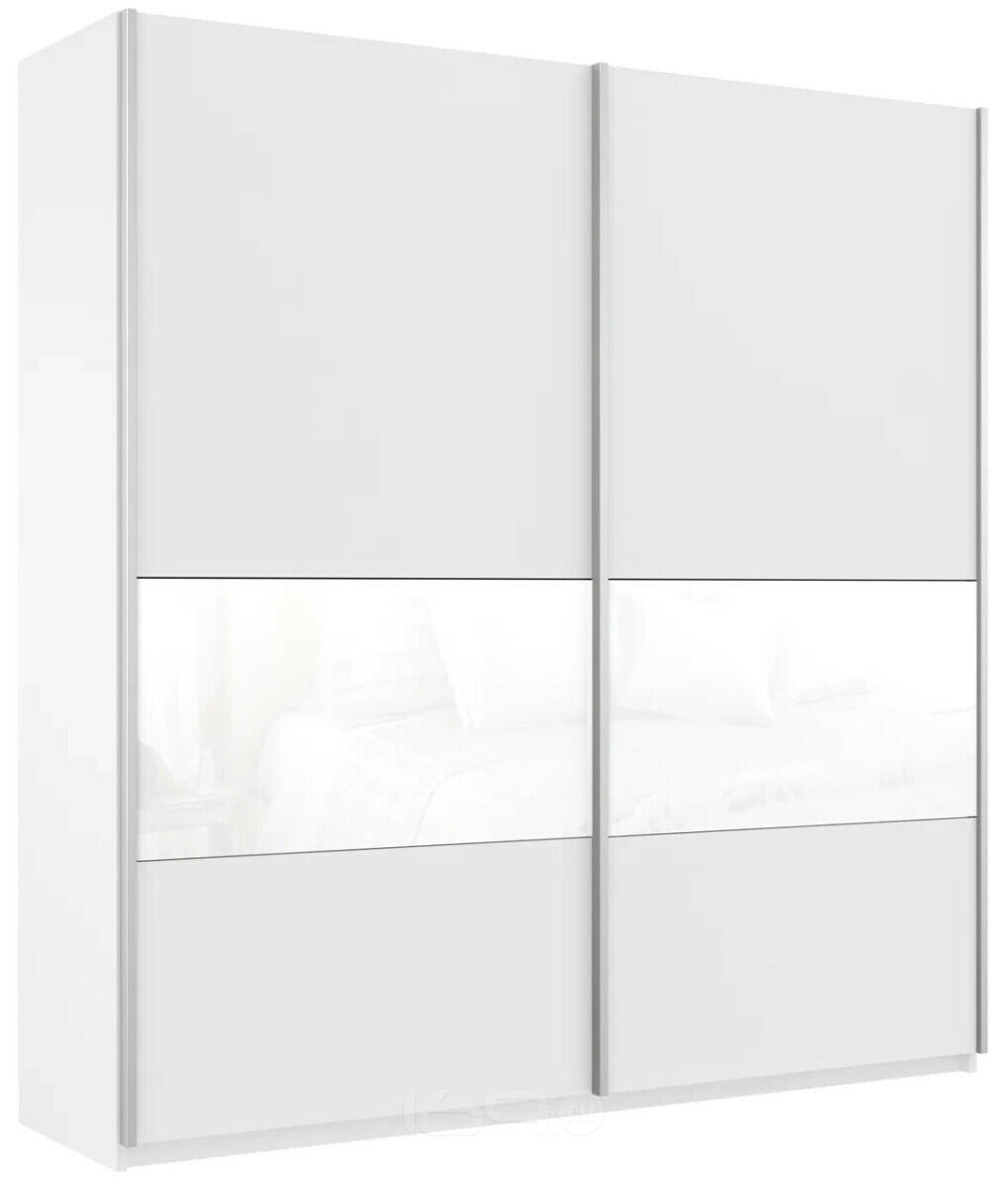 Шкаф-купе 2200x570x2300 Прайм Белый снег ДСП, стекло