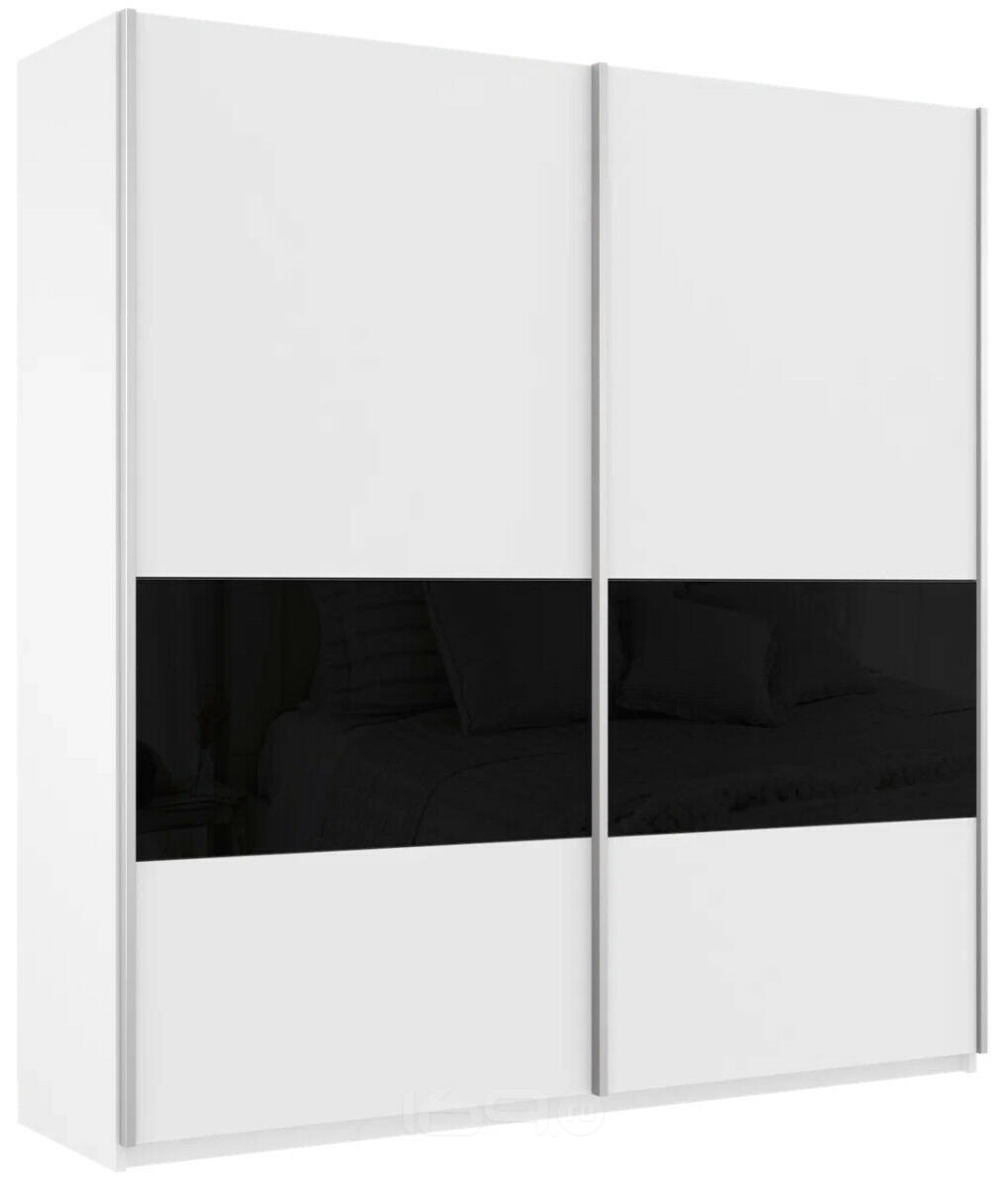 Шкаф-купе 2200x570x2300 Прайм Белый снег ДСП, стекло