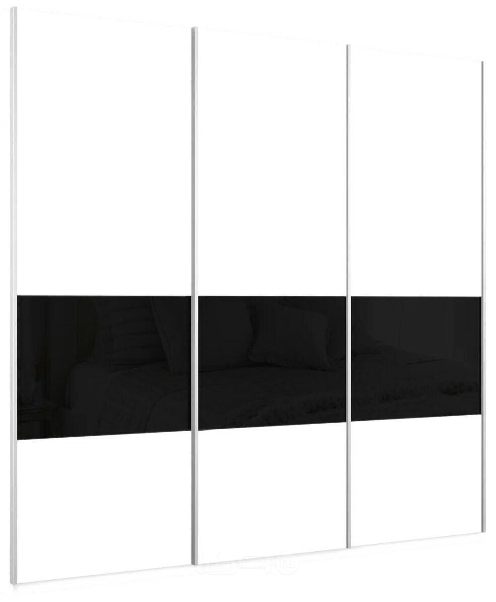 Шкаф-купе 2400x570x2300 Прайм Белый снег ДСП, стекло