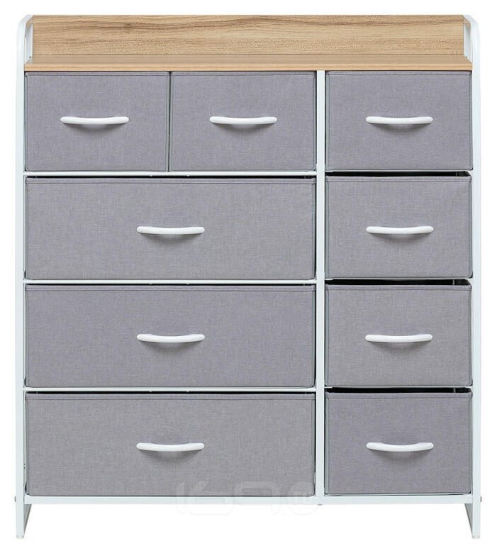 Комод Leset Ноа 9 ящиков Светло-серый