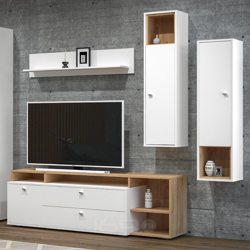 Шкаф 320x270x1204 Бэль Белый/дуб крафт золотой ЛДСП