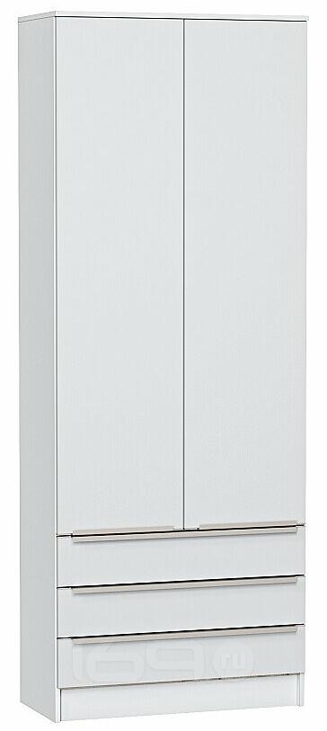 Шкаф двухстворчатый Стиль ШК-803 с ящиками Silky White Белый
