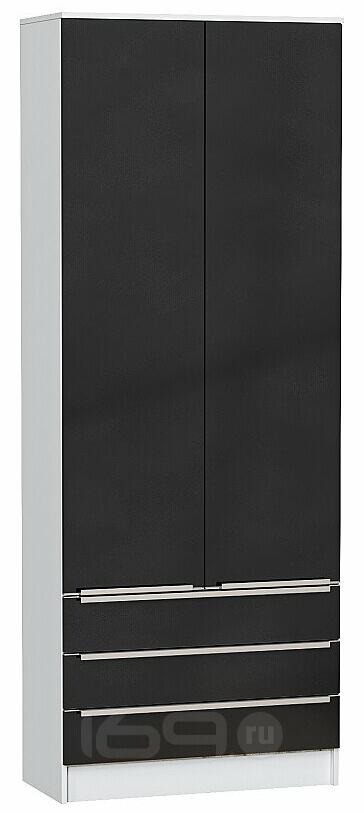 Шкаф двухстворчатый Стиль ШК-803 с ящиками Anthracite Белый