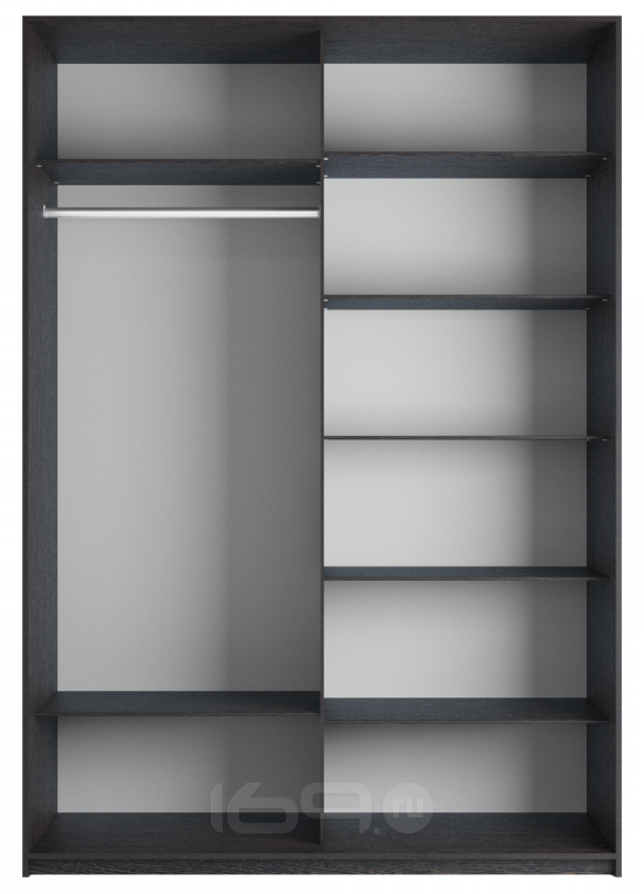 Корпус шкафа-купе Прайм 2-120 Венге 1200х2300х570