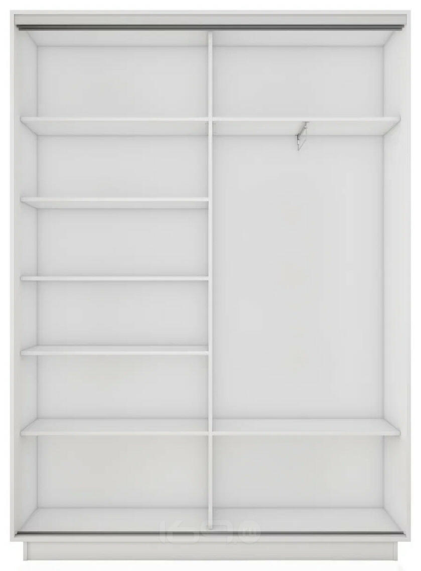 Корпус 2х-дверного шкафа-купе Экспресс 2 Дуо 140 Белый снег 1400x2400x450