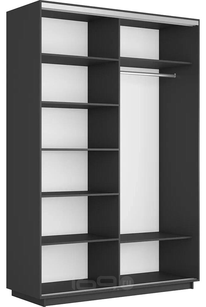 Корпус шкафа-купе Прайм 2 ТМ_L-160 Серый Диамант 1600х2300х570