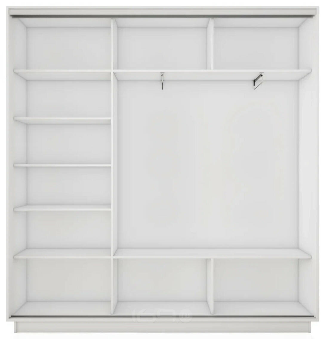 Корпус 3х-дверного шкафа-купе Экспресс 2 Трио 240 Белый снег 2400x2200x450