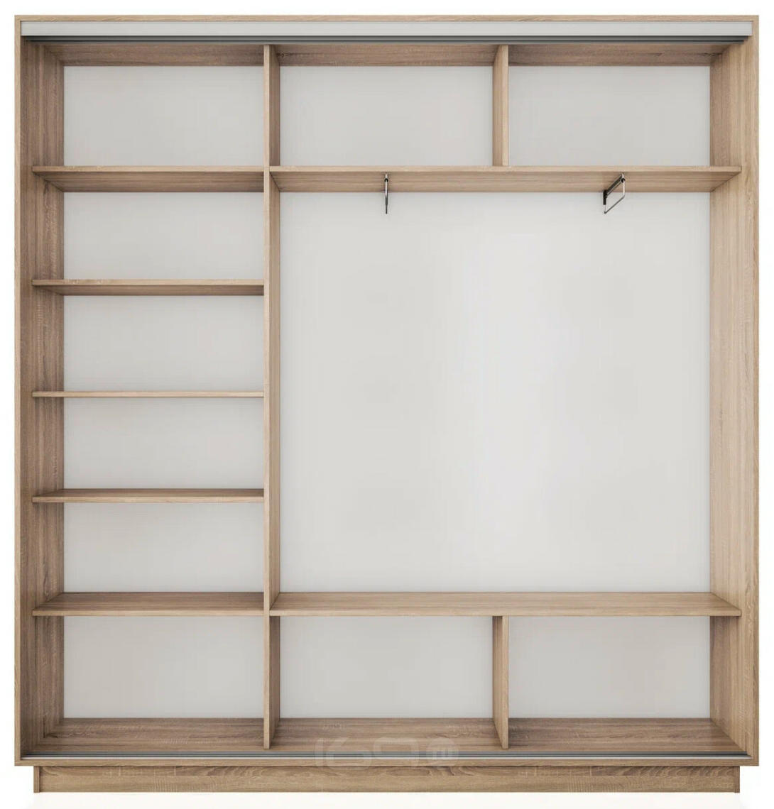 Корпус 3х-дверного шкафа-купе Экспресс 2 Трио 240 Дуб Сонома 2400x2200x450