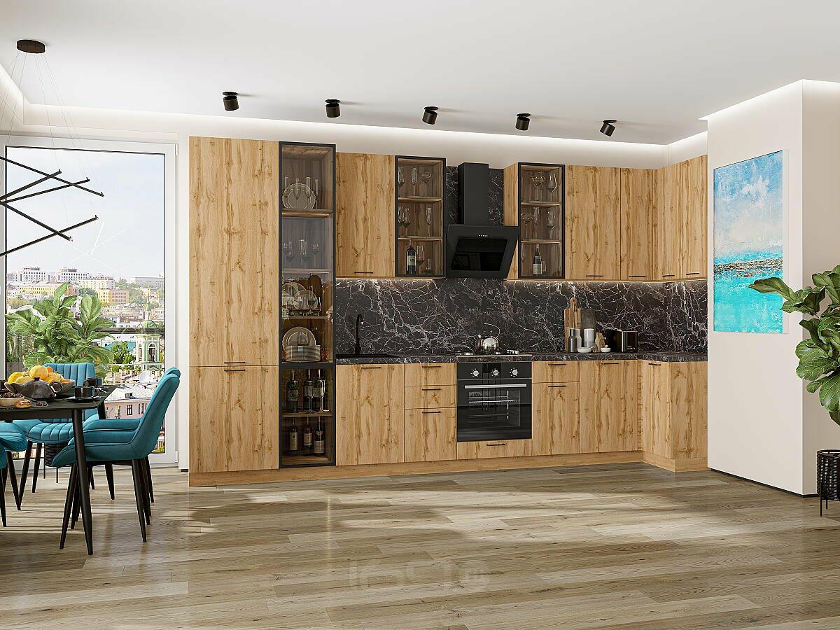 Модульный кухонный гарнитур Wotan Oak 2S/Дуб Вотан 2340x4000/1000x600