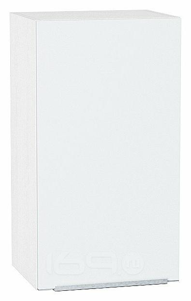 Шкаф верхний с 1-ой дверцей Фьюжн Silky White Белый 716*400*320
