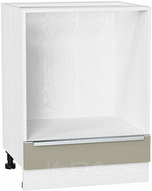 Шкаф нижний под духовку Фьюжн НД 600 Silky Grey-Белый
