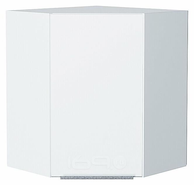 Шкаф верхний угловой Фьюжн Silky White Белый 716*600*600