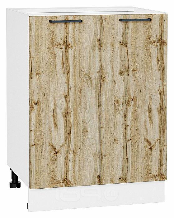 Шкаф нижний с 2-мя дверцами Флэт Wotan Oak 2S/Белый 816*600*478