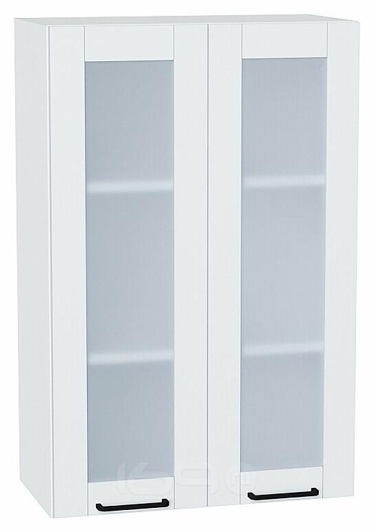 Шкаф верхний с 2-мя остекленными дверцами Флэт Плюс White In 2S/Белый 920*600*318