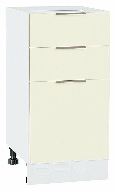 Шкаф нижний с 3-мя ящиками Терра Ваниль софт Белый 816*400*478