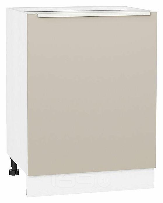 Шкаф нижний с 1-ой дверцей Фьюжн Cream Silk/Белый 816*600*480