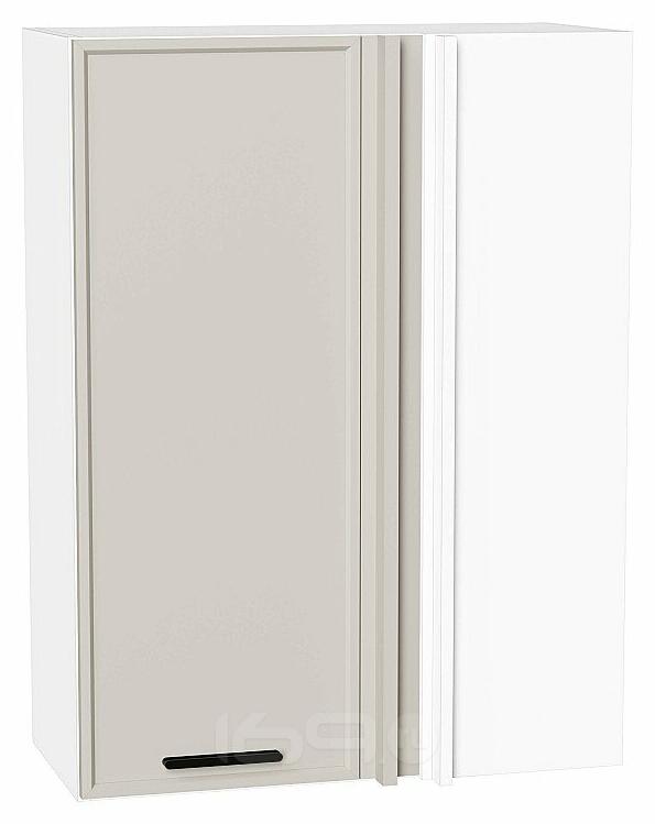 Шкаф верхний прямой угловой Фрейм Cream Silk Белый 920*700*345