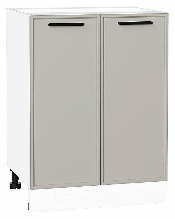 Шкаф нижний с 2-мя дверцами Фрейм Grey Silk Белый 816*600*484