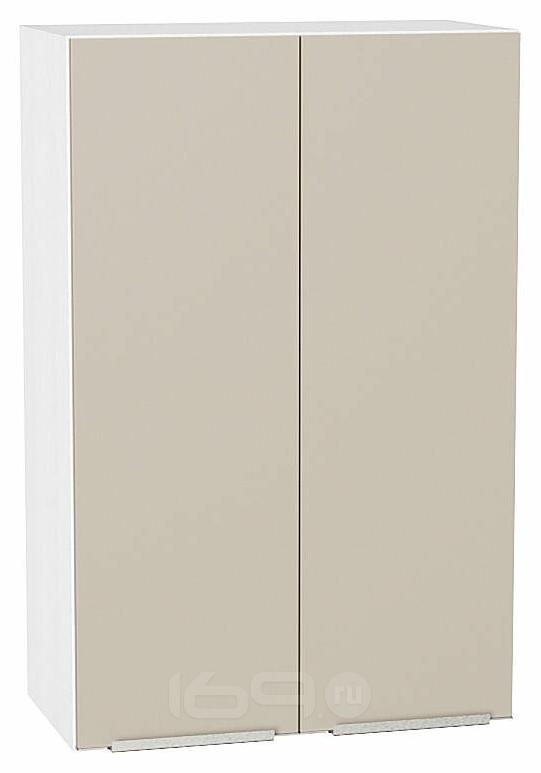 Шкаф верхний с 2-мя дверцами Фьюжн Cream Silk/Белый 920*600*320