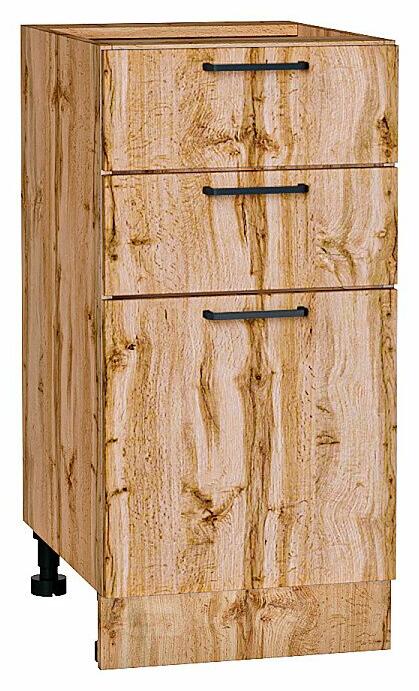 Шкаф нижний с 3-мя ящиками Флэт Wotan Oak 2S/Дуб Вотан 816*400*478