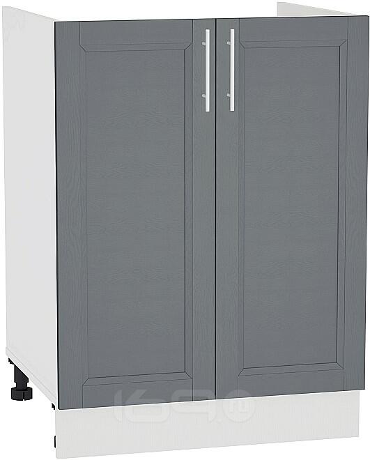 Шкаф нижний под мойку с 2-мя дверцами Сканди НМ 600 Graphite Softwood-Белый