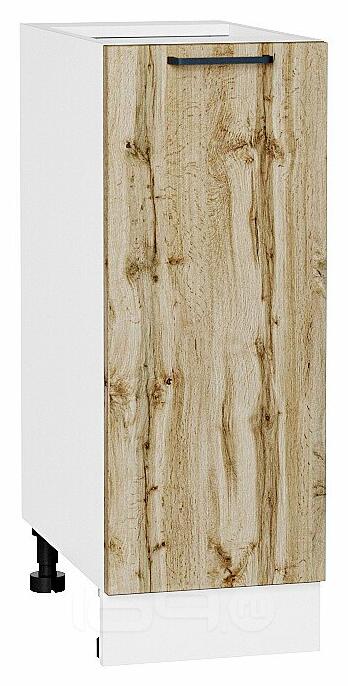 Шкаф нижний с 1-ой дверцей Флэт Wotan Oak 2S/Белый 816*300*478