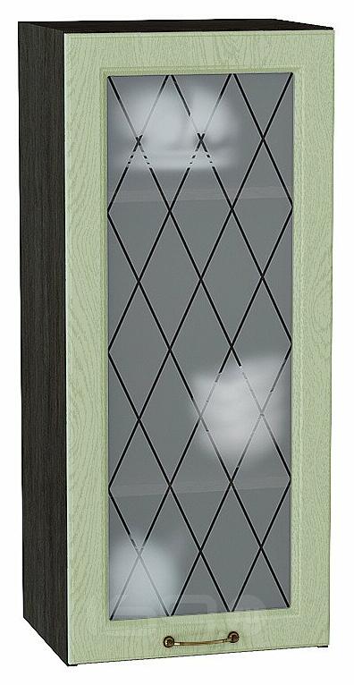 Шкаф верхний с 1-ой остекленной дверцей Ницца Дуб оливковый/Graphite 920*400*318