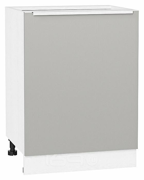 Шкаф нижний с 1-ой дверцей Фьюжн Silky Light Grey Белый 816*600*480