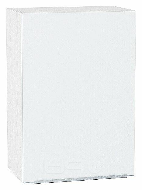 Шкаф верхний с 1-ой дверцей Фьюжн Silky White Белый 716*500*320