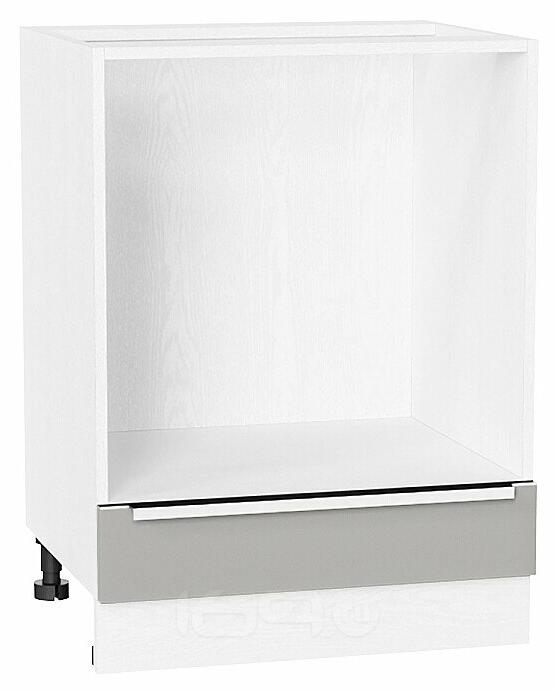 Шкаф нижний под духовку Фьюжн Silky Light Grey Белый 816*600*476