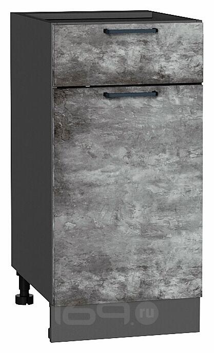 Шкаф нижний с 1-ой дверцей и ящиком Флэт Temple Stone 2S/Graphite 816*400*478