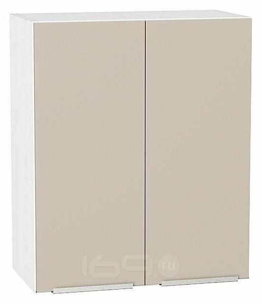 Шкаф верхний с 2-мя дверцами Фьюжн Cream Silk/Белый 716*600*320