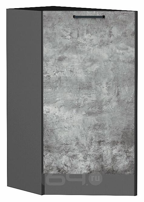 Шкаф нижний торцевой Флэт Temple Stone 2S/Graphite 816*296*552